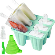 Silicone Popsicle Mold, 6 Pieces (Green)