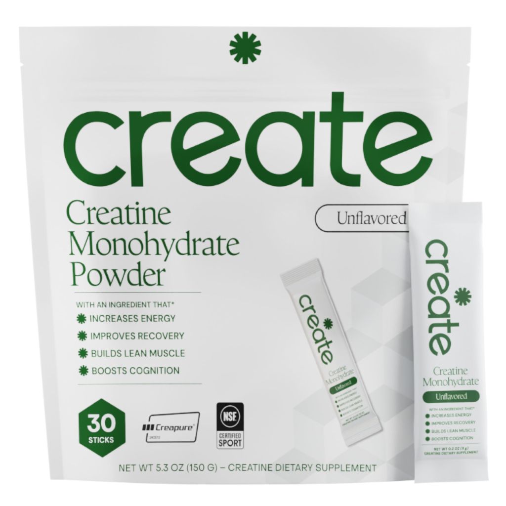Create Creatine Monohydrate Powder - 30 Stick Packs, Unflavored