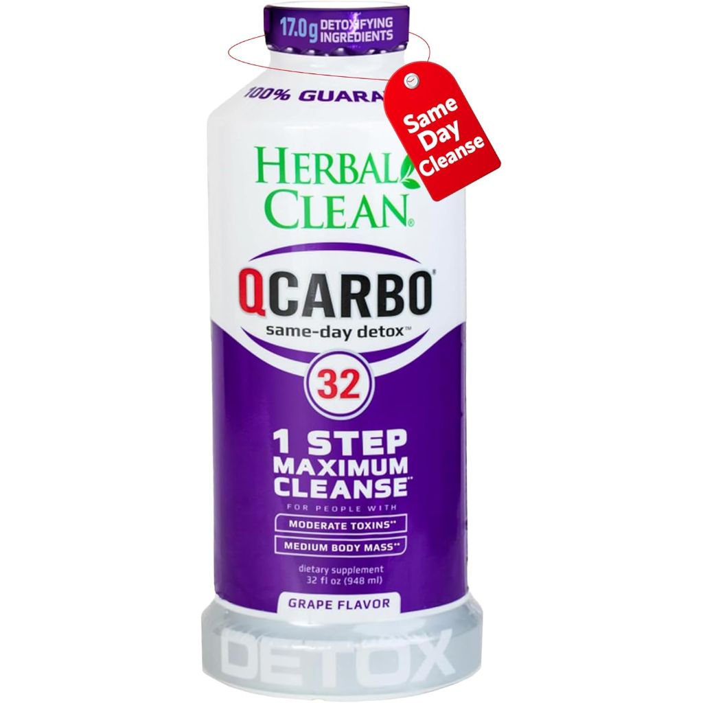 Herbal Clean Qcarbo32 Same Day Detox Cleanse Drink - Grape, 32 fl. oz.