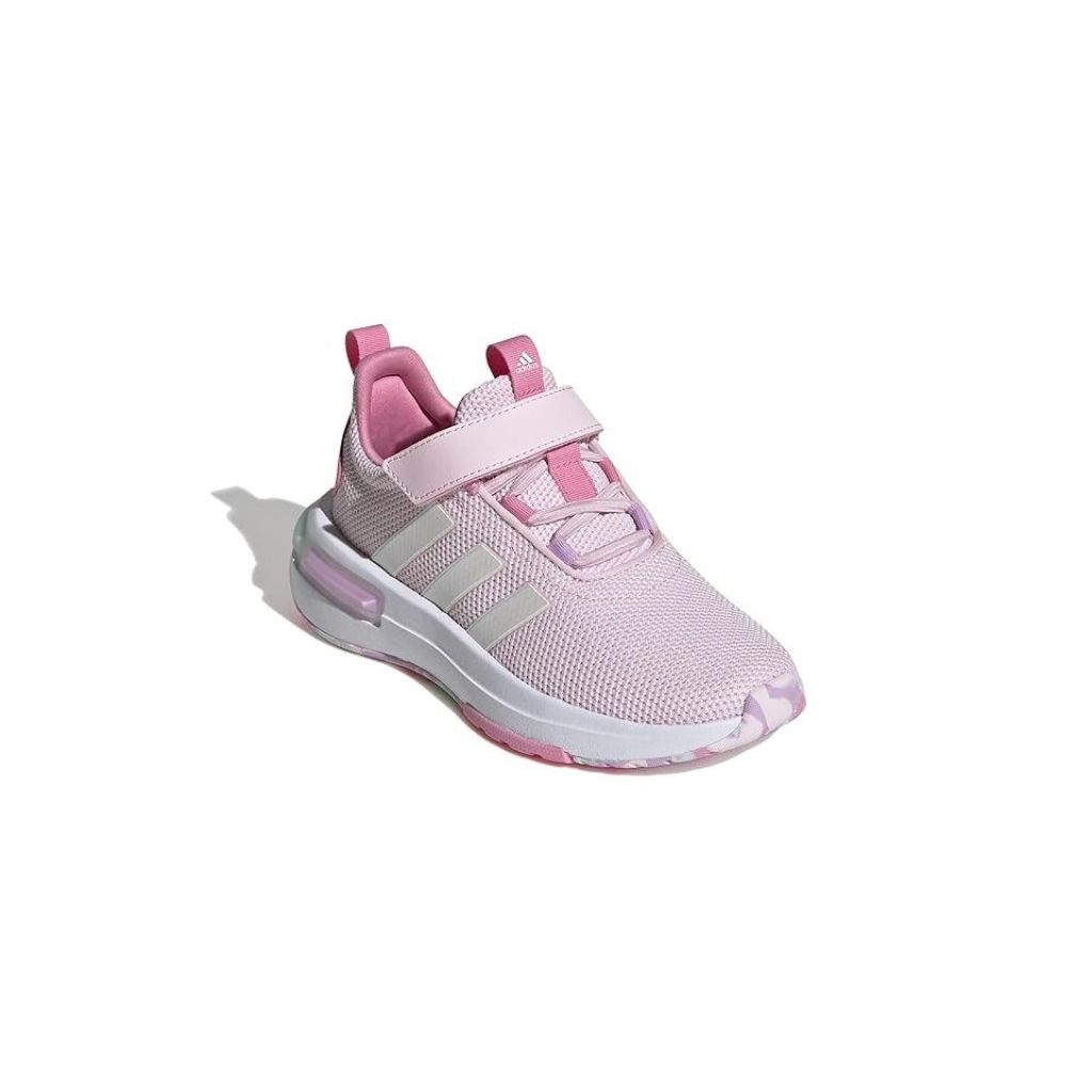 adidas Girls Racer TR23 EL K Sneakers, Clear Pink/Zero Metallic/Bliss Pink, 6.5Y
