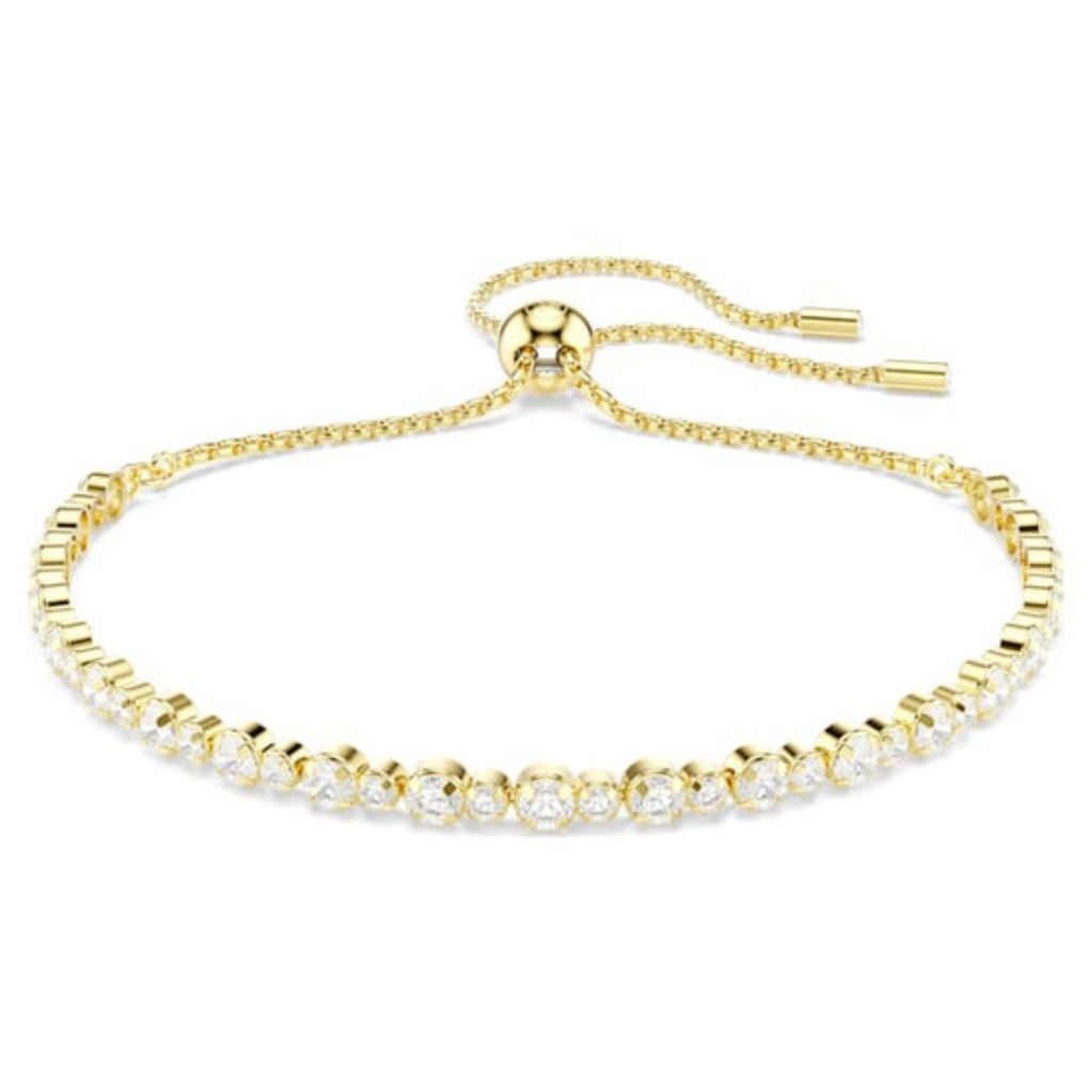 Swarovski Matrix Tennis Bracelet - Crystals, Gold-tone M