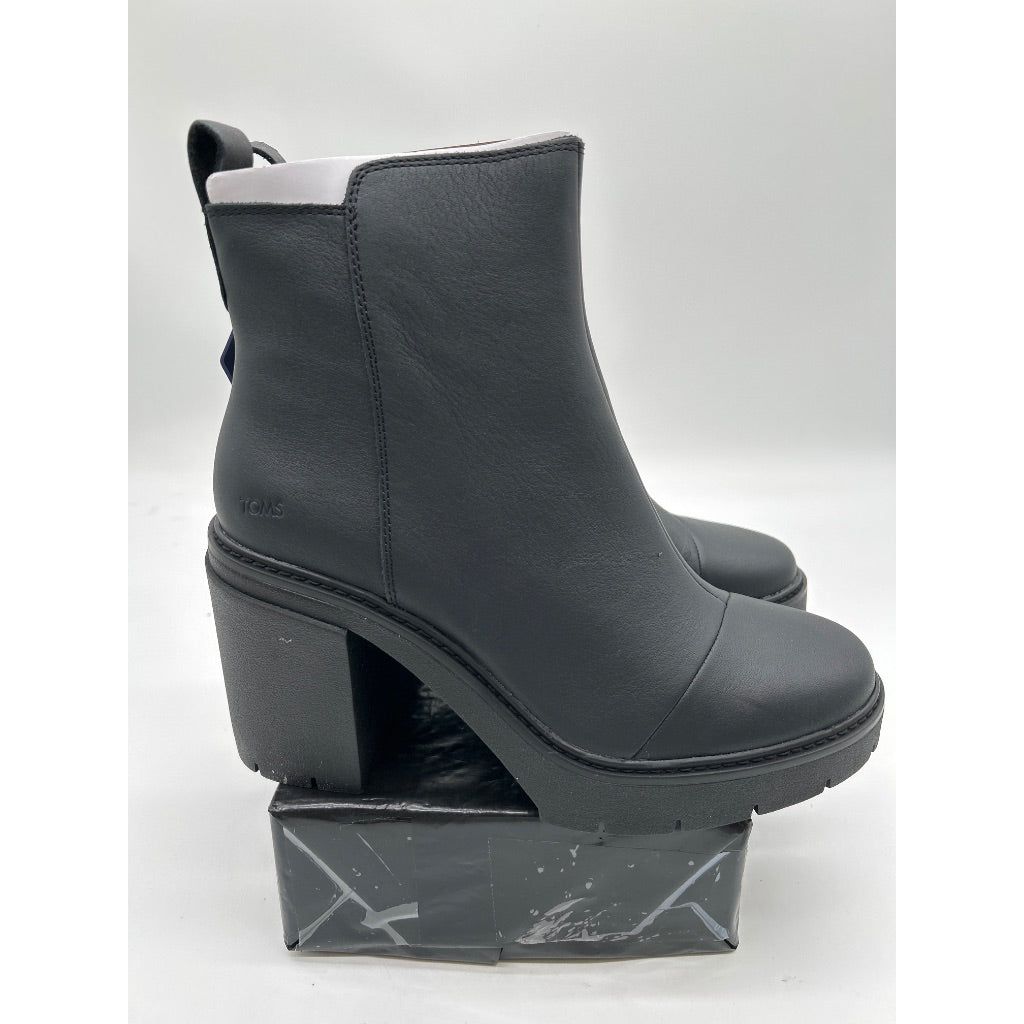 TOMS Women's Rya Round Toe Zippered Booties - Black, Size 10 *Damaged Box*