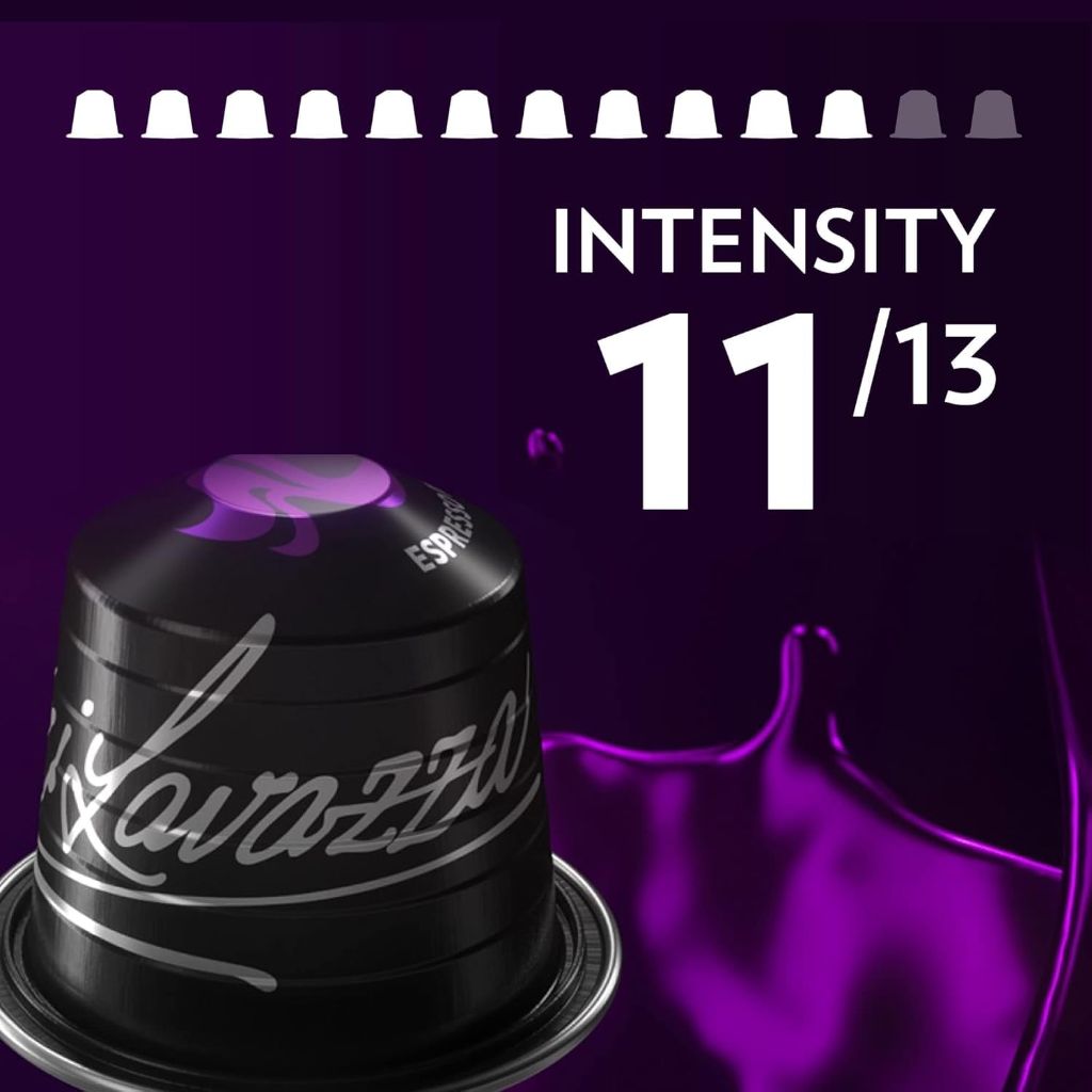 Lavazza Espresso Maestro Intenso Aluminum Capsules Compatible with Nespress, Medium-Dark Espresso Roast (120 Capsules)
