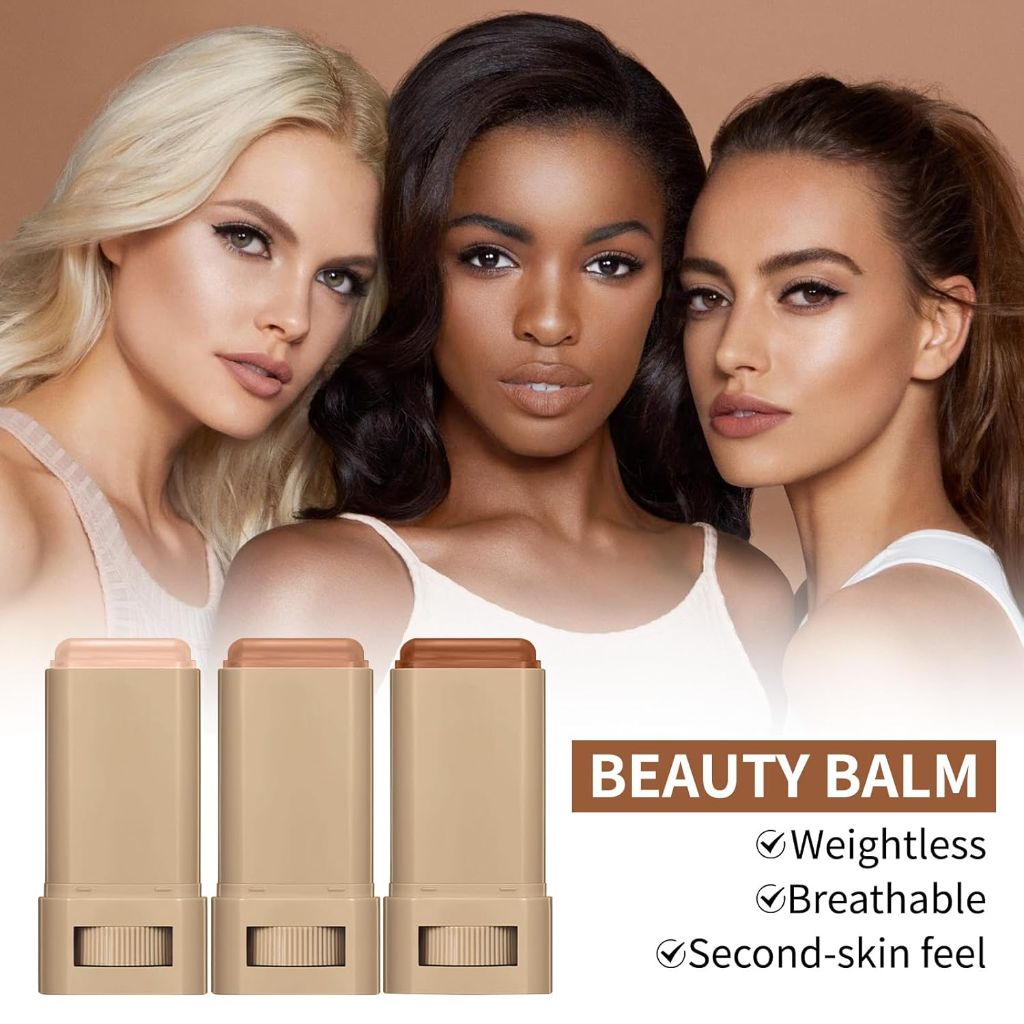 Beauty Balm -Tinted Solid Serum Foundation Stick – Skin Color |  Natural Finish, 20g  (Light Brown Shade)