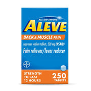Aleve Back & Muscle Pain Relief for Body, 220mg NSAID - 250 Tablets