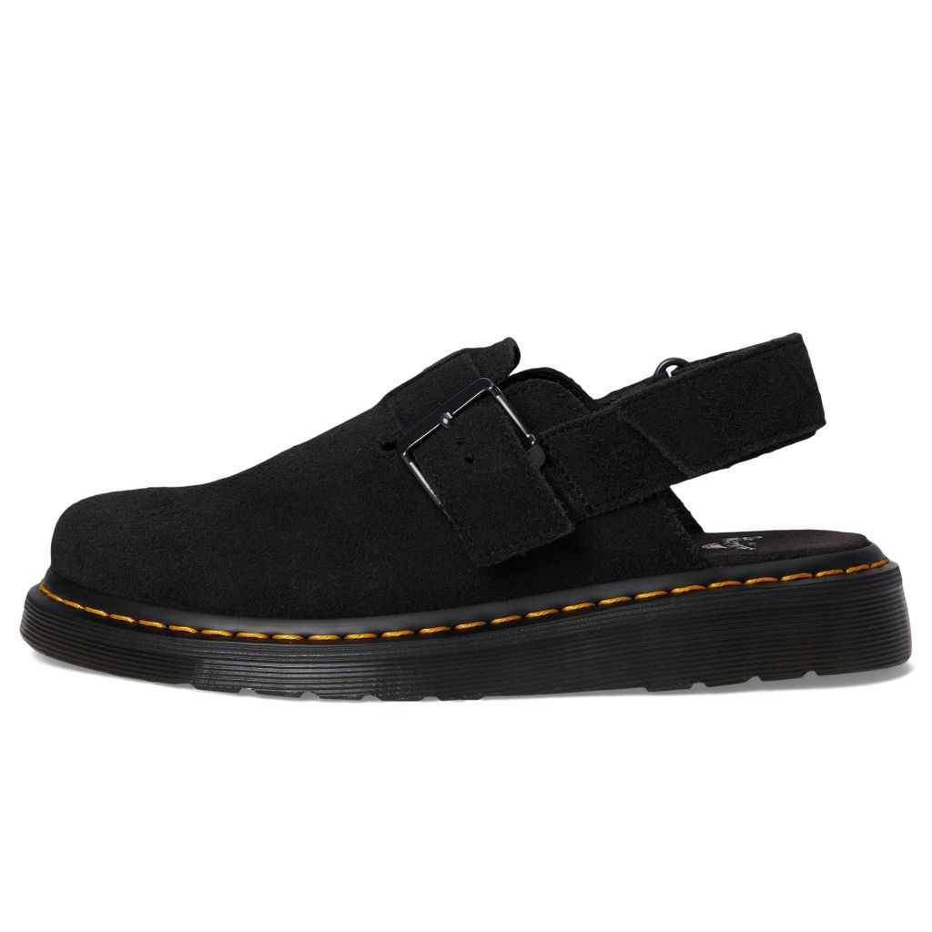 Dr. Martens Men's Jorge II Suede Slingback Mules, Black Eh Suede, 14 W/13 M US