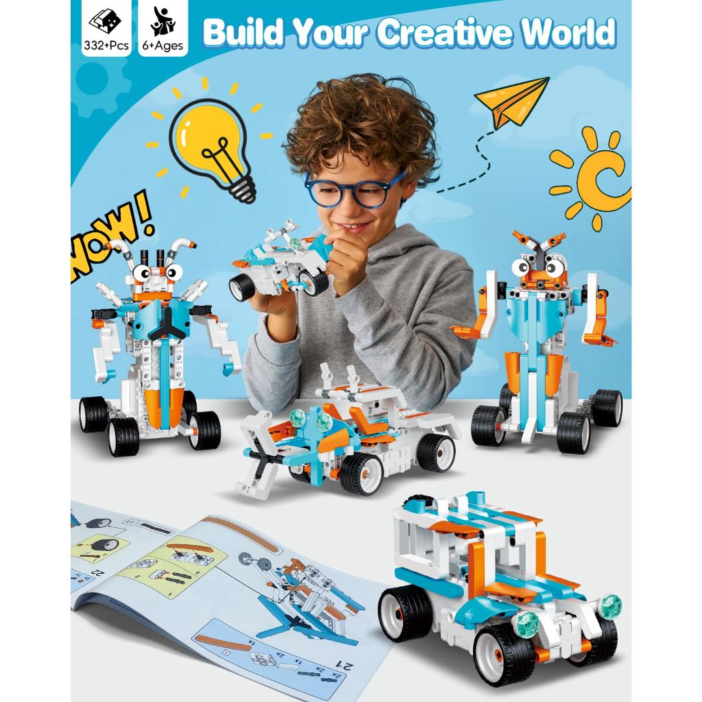 HBUDS 12-in-1 STEM Robot Building Toys for Kids Ages 8-12