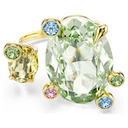 Swarovski Gema open ring Mixed cuts - Multi/Gold 58