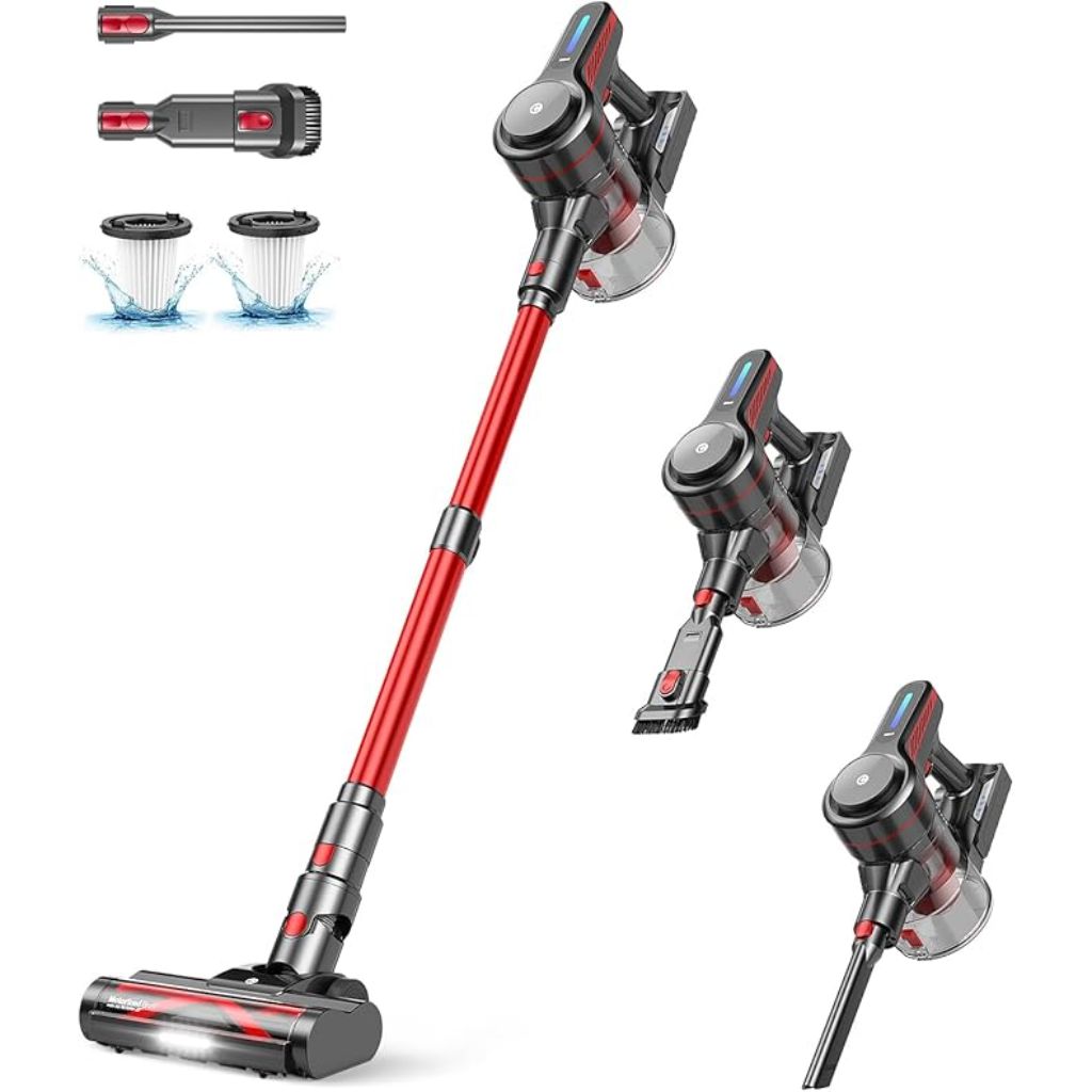 Cordless Vacuum Cleaner, Stick Vacuum with Powerful Suction, 45Mins Runtime Vacuum Cleaners for Home