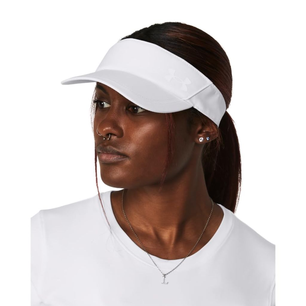Under Armour Women's Iso-Chill Launch Run Visor - White/Reflective, One Size