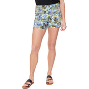 YMI Royalty for Me Women's Petite 3-Button Short with Banded Hem, Tropical Paradise, 6P