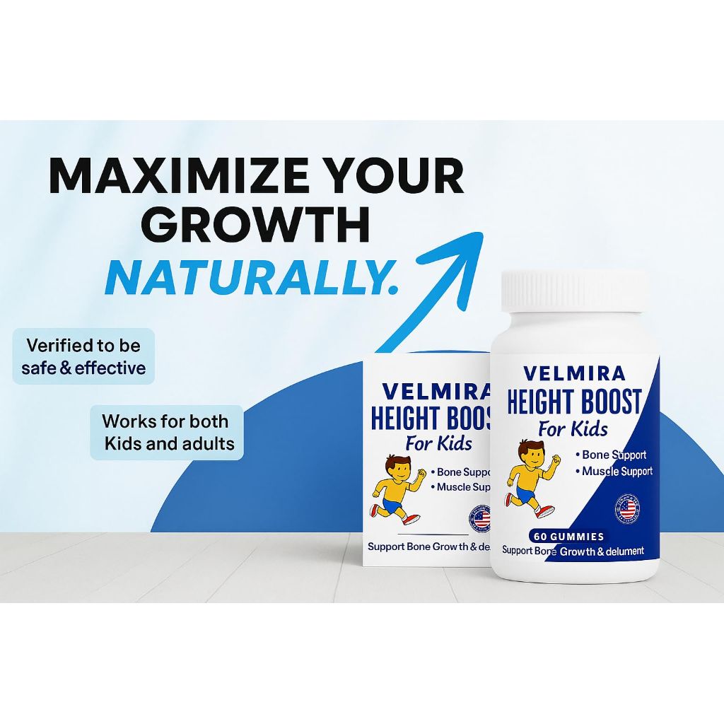 Velmira Height Boost Gummies for Kids - Strawberry, 60ct.