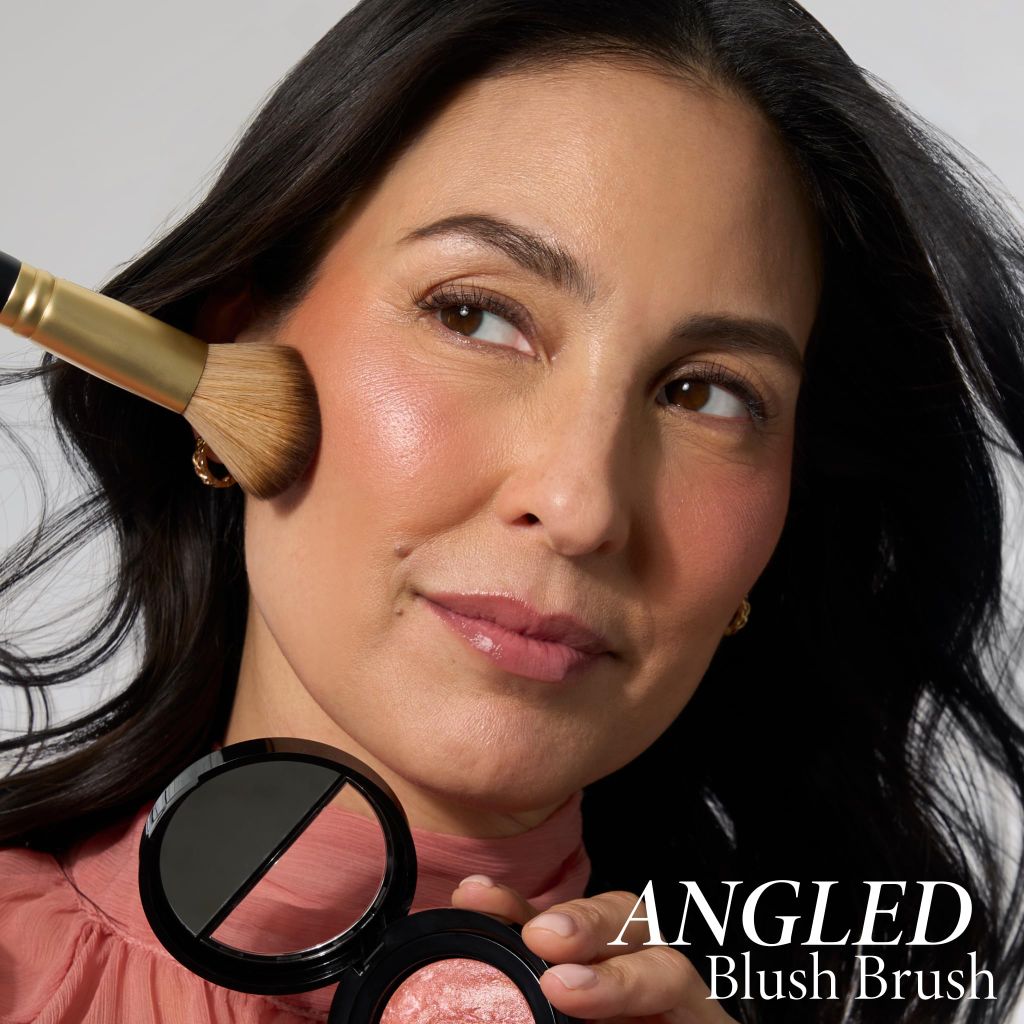 LAURA GELLER NEW YORK Baked Blush-n-Brighten Marbleized Blush + Angled Brush (11 Summer Orchid, 47mm)