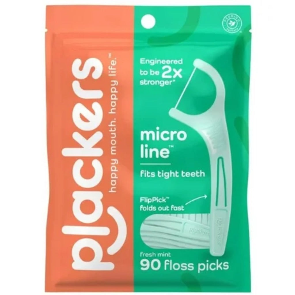 Publix Plackers 2G4 Dental Floss Sticks - Mint Flavor (90 Picks)