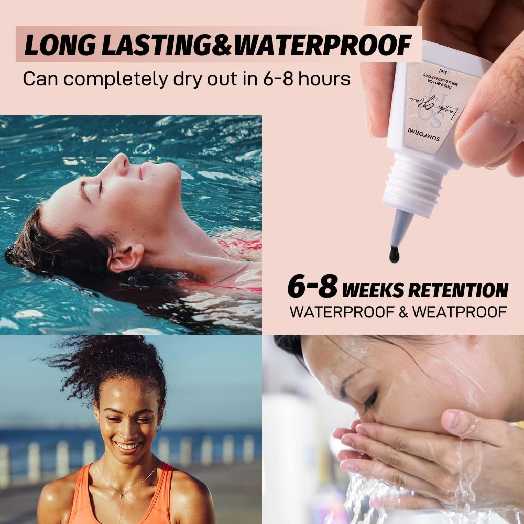 SUMFORMI - Waterproof Eyelash Glue for Lash Extension (0.17fl.oz / 5ml)