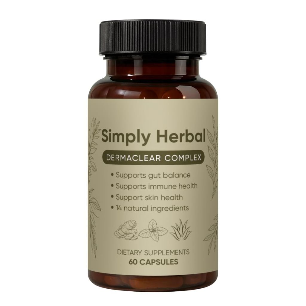 Simply Herbal- Daily Dietary Supplement for Skin & Immune Support – 60 Capsules