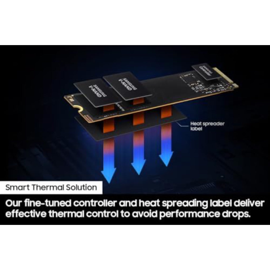 Samsung 990 EVO 1TB SSD, PCIe Gen 4x4, Gen 5x2, 5,000MB/s, MZ-V9E1T0B/AM, Black *Damaged Box*