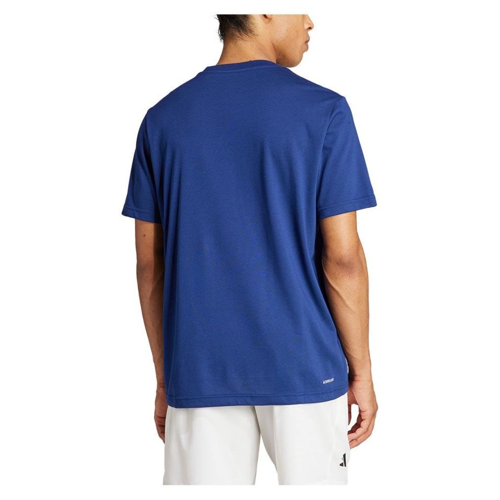 adidas Men's Tennis Play Graphic T-Shirt - Dark Blue, Small