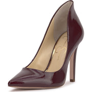 Jessica Simpson Cambredge Pointed Toe Pump, Dark Cherry Crinkle Patent, 7.5
