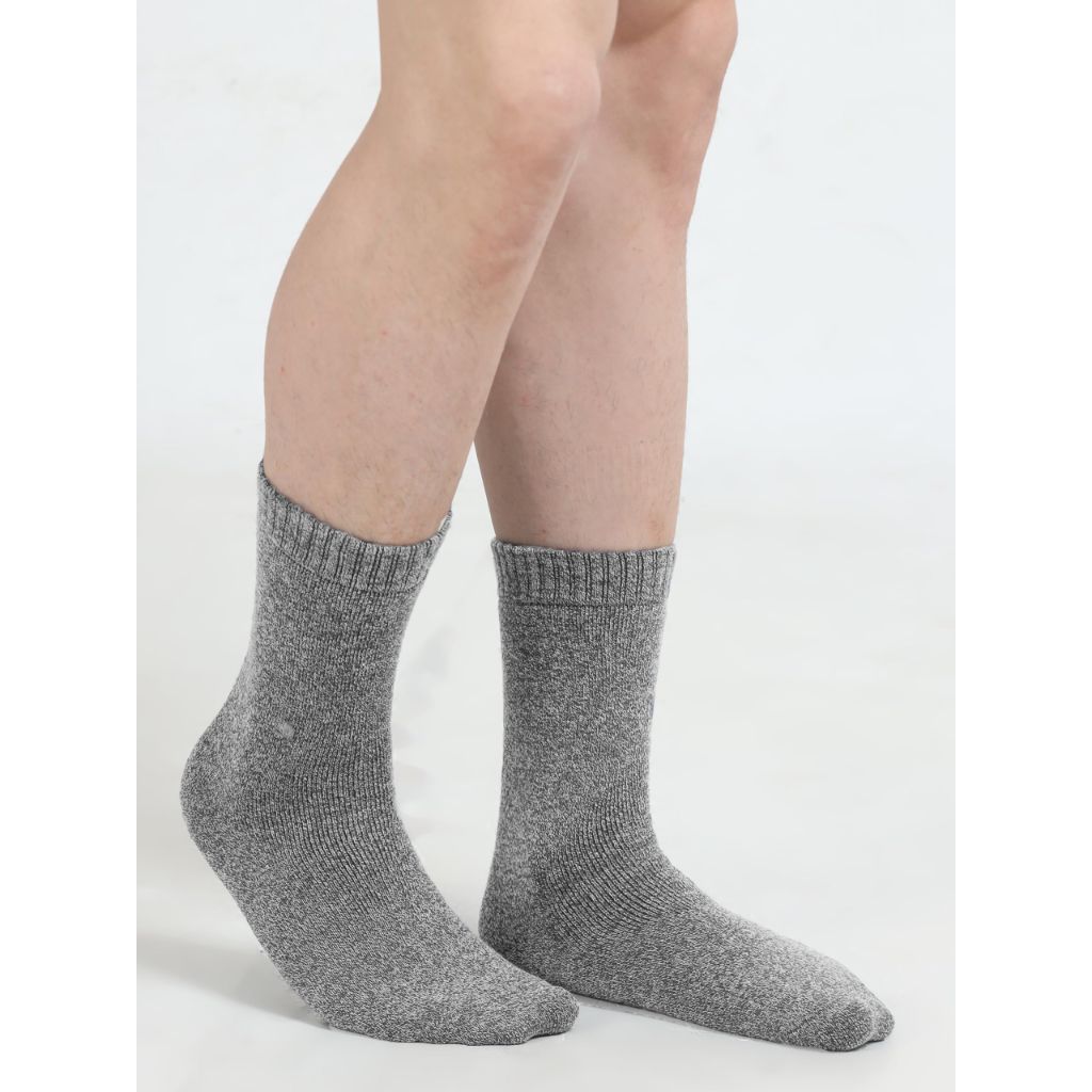 Heat Logic Men 2 Pairs Super Soft Cozy Socks, Moisture Wicking Thermal Warm Crew Winter Sock, Brushed Lining Hiking Socks