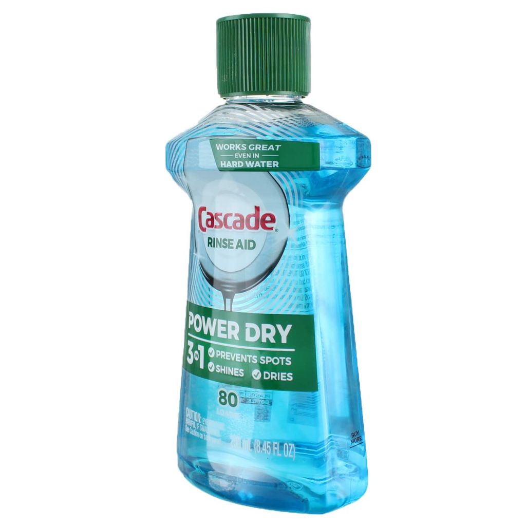 Cascade Rinse Aid Platinum, Dishwasher Rinse Agent, Regular Scent, 8.45 Ounce, (Pack of 3)