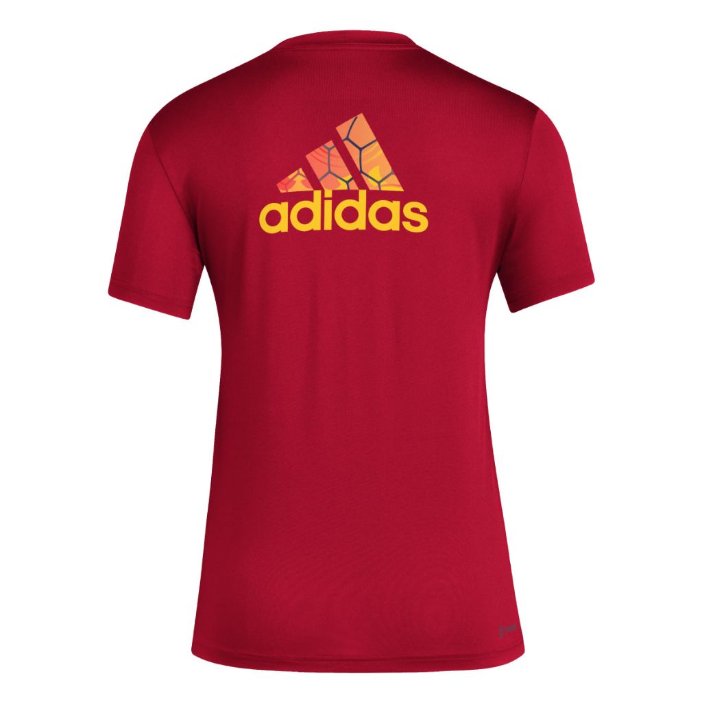 SZ XLT, Adidas Women's Real Salt Lake Local Pop Short Sleeve Pre-game T-shirt, Team Victory Red