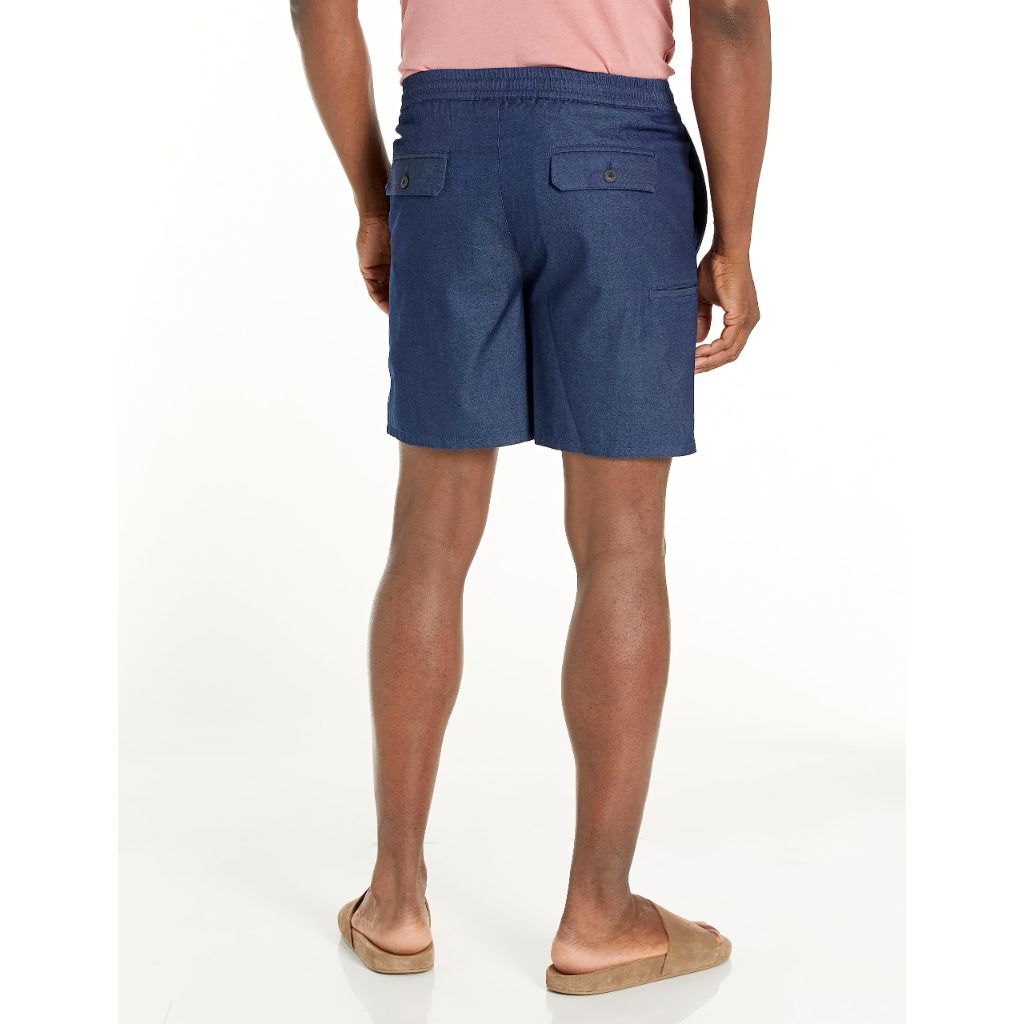 Club Monaco Men's Utility Shorts, Indigo, SZ S