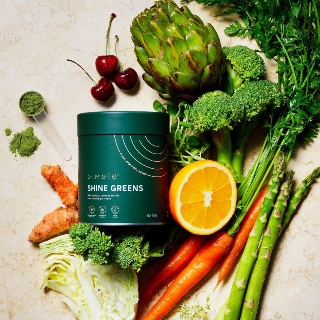 Eimele | Shine Greens | Plant-Based Superfood Greens Powder for Gut Health - 42 Servings (5.29oz)
