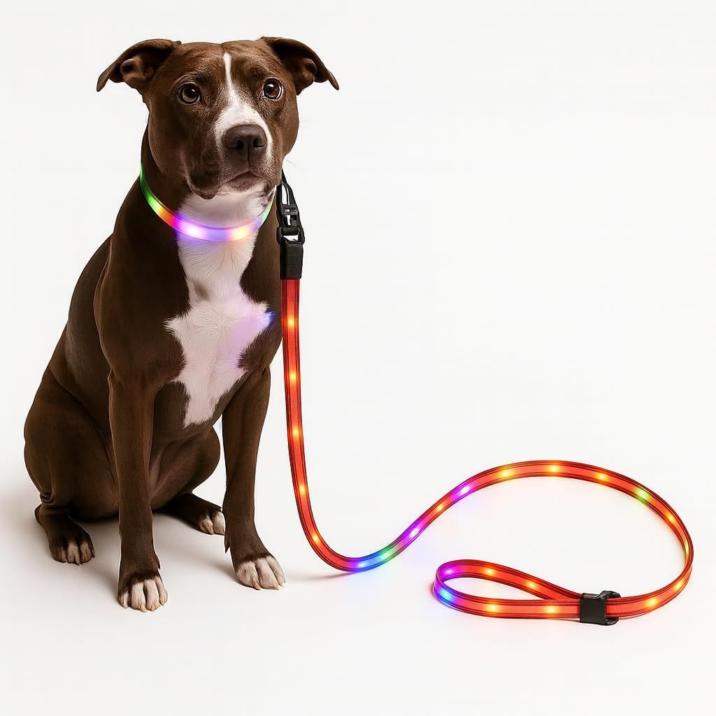 LED Dog Leash  6 Foot Dog Leash