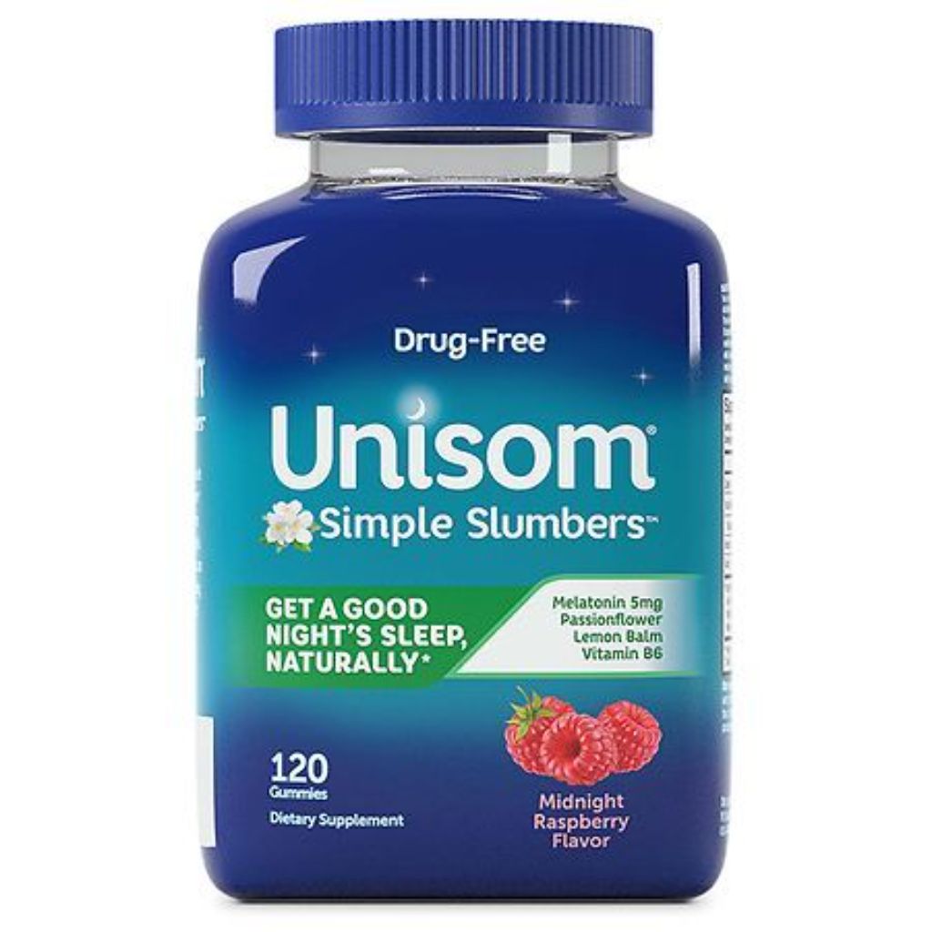 Unisom Simple Slumbers Drug-Free Sleep Aid Gummies - Midnight Raspberry, 120ct.