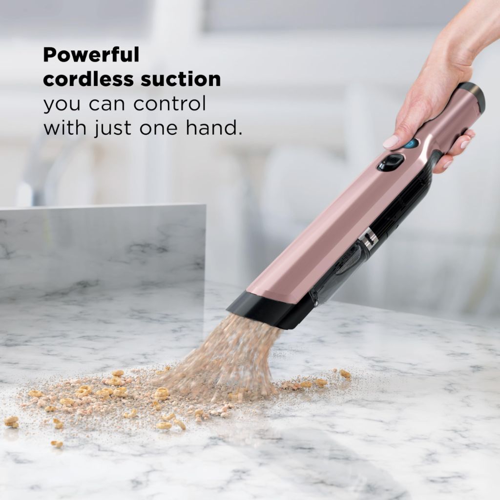 Shark WANDVAC Cordless Hand Vac, Lightweight, Portable at 1.4 lbs. Rose Gold