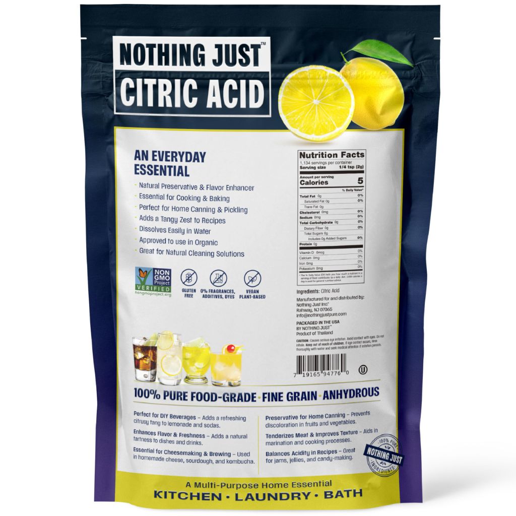 Nothing Just, Citric Acid Pure Food Grade | 5 lb