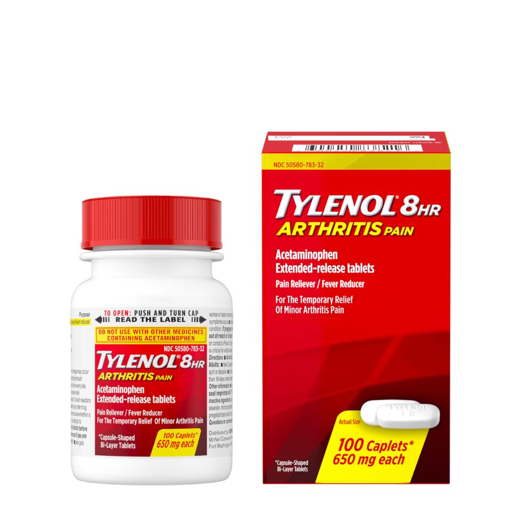 Tylenol 8HR Arthritis Pain Relief Caplets, 650 mg Acetaminophen, 100 Count