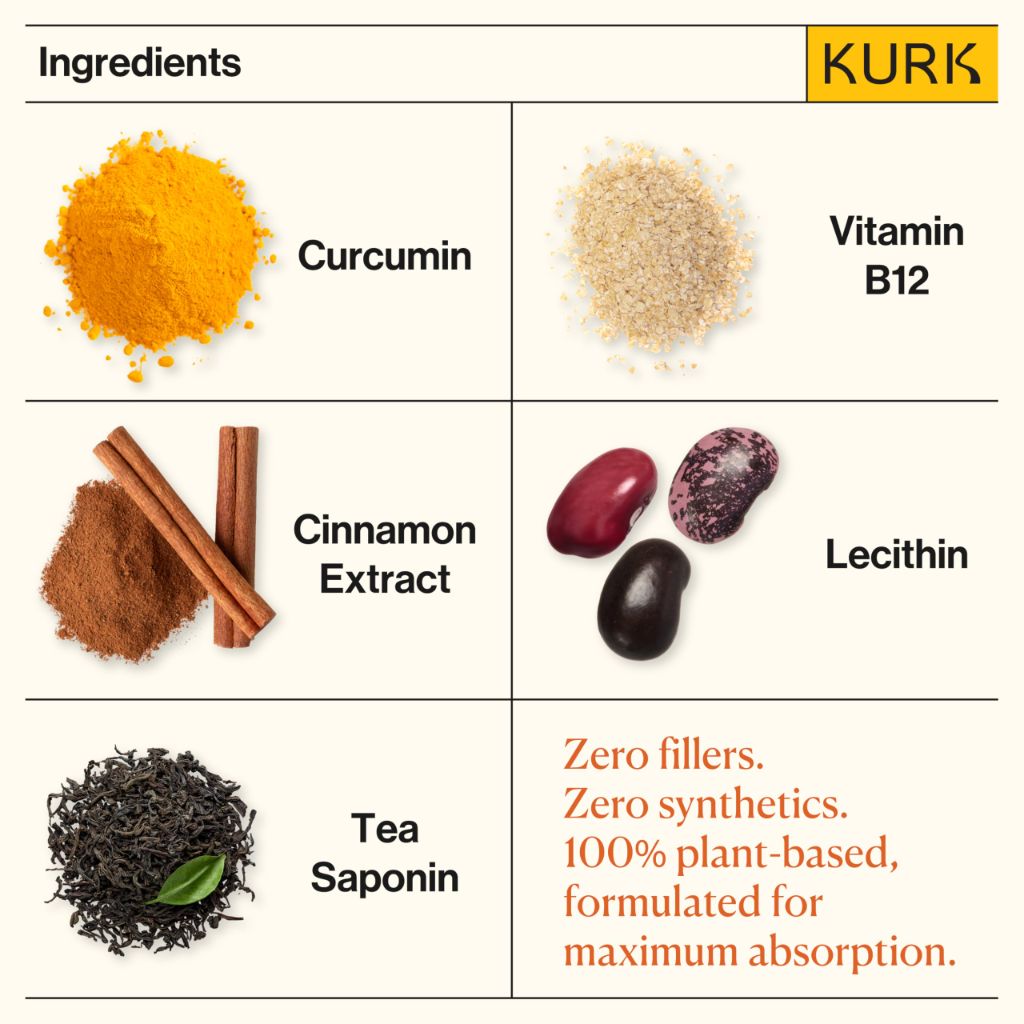 Kurk Essential Liquid Turmeric Curcumin Supplement, Turmeric Drops, (Vanilla) (1 Fl Oz)