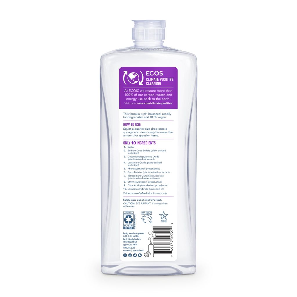 ECOS 25 Oz Dishmate Dish Liquid with Lavender (Set of 3)