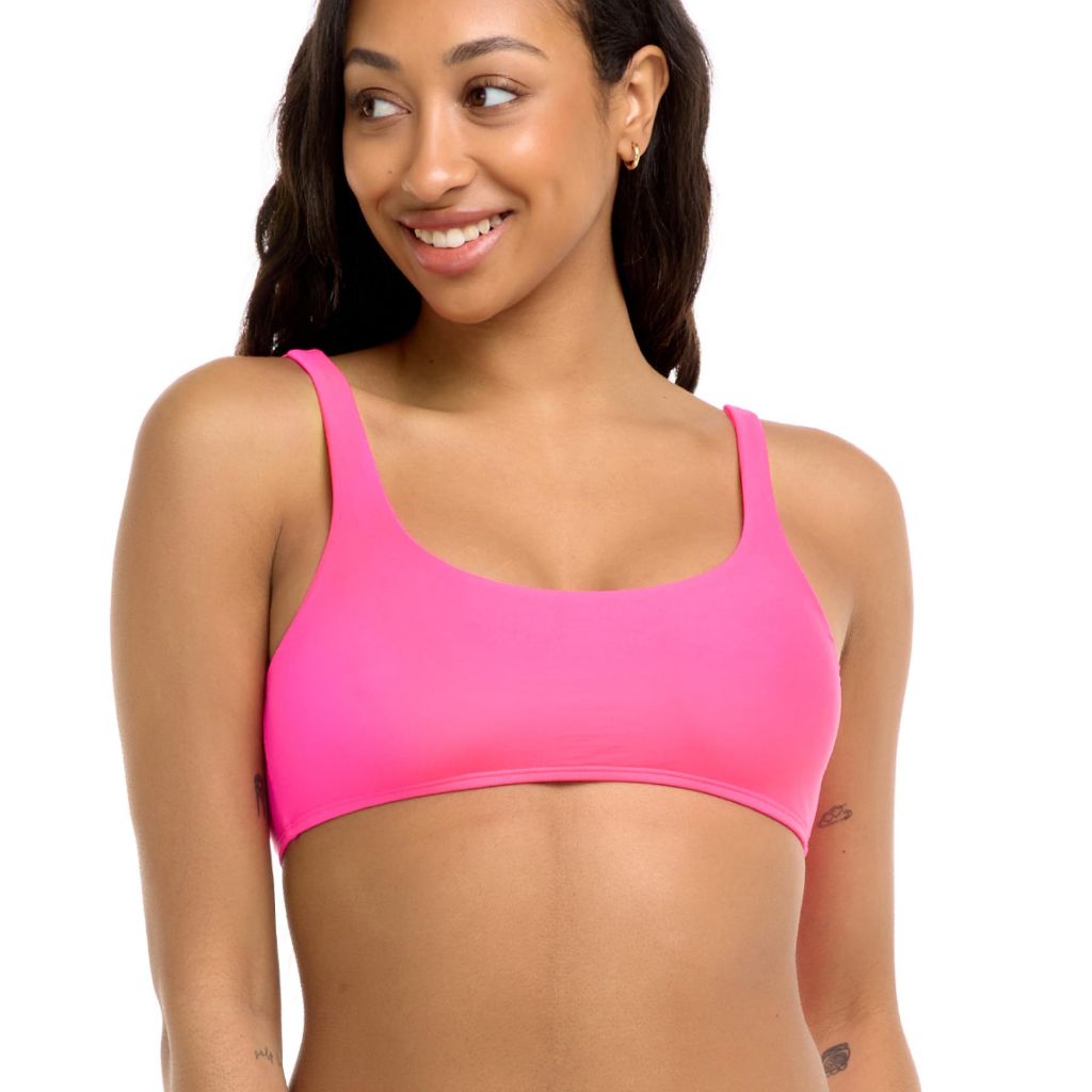 Body Glove Women's Standard Smoothies Lolah Solid Bikini Top with Tie Front Detail
