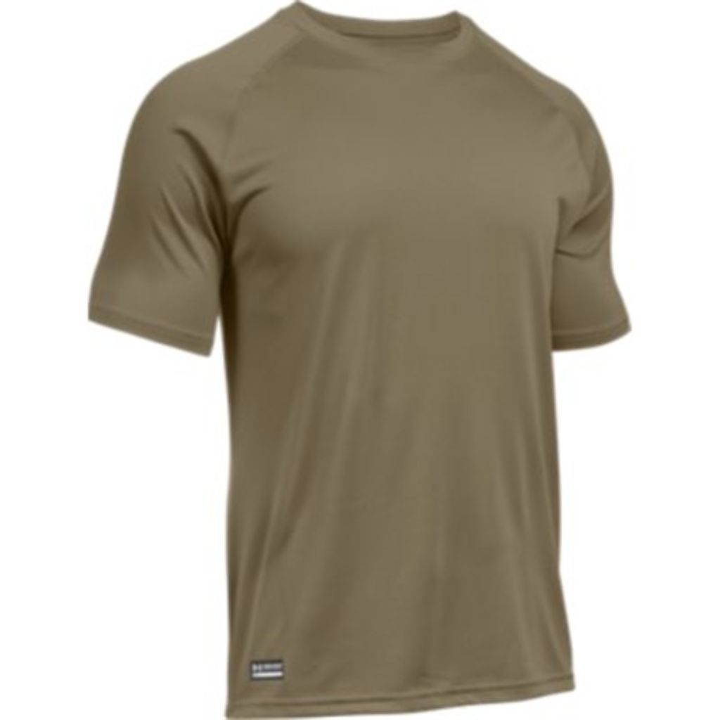 Under Armour 1005684 Men s Tan Tactical Tech Short Sleeve Shirt - Size X-Large