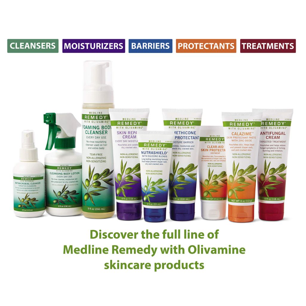 Medline Remedy Olivamine - Calazime Skin Protectant Paste Cream, 4 Oz