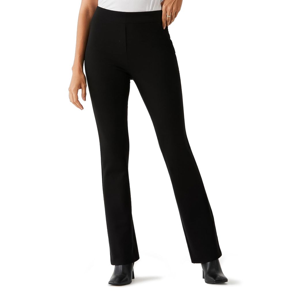 Rafaella Women's Petite Bootcut Pull-On Pant, Black, 6 Petite