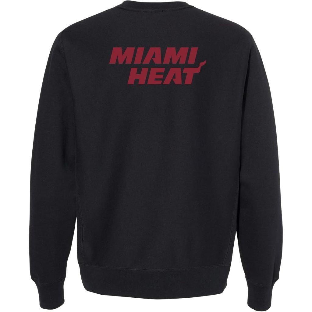NBA Con Adult's Pullover Crew Sweatshirt - Miami Heat, XL (Black)