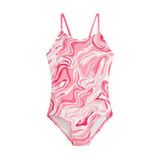 Kanu Surf Girls' Hurricane Beach Sport UPF 50+ 1-Piece Swimsuit, Gigi Pink,3T
