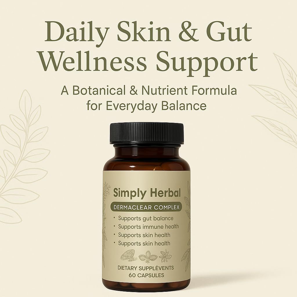 Simply Herbal- Daily Dietary Supplement for Skin & Immune Support – 60 Capsules