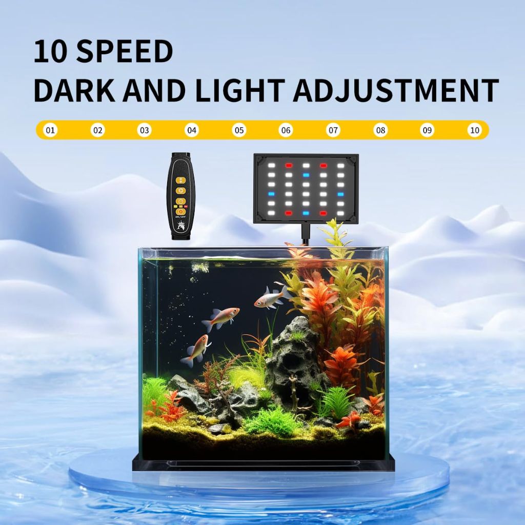 LONDAFISH Aquarium Light Clip on Dimmable, Adjustable 360° Flexible Arm  (14W,42LEDs)
