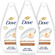 Dove Body Wash Soothing Moisturizing Cleanser for Soft Skin - Gentle Pamper, 15.22 fl. oz. (3 Pack)