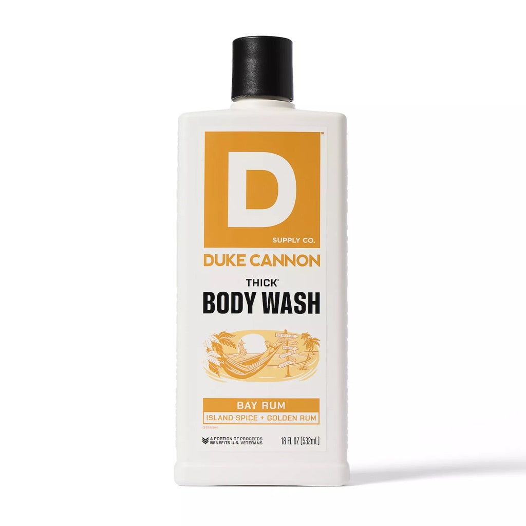 Duke Cannon Supply Co. Thick High Viscosity Men's Body Wash - Bay Rum (Island Spice + Golden Rum) 18 fl oz