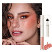 Freckle Blush Makeup Pen,Coffee Freckle Stamp 2 in 1 Double-ended Waterproof | Orange Liquid Blush