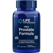 Life Extension Ultra Prostate Formula  saw palmetto for men  pygeum  stinging nettle root  lycopene  prostate health  urination flow  PSA  non-GMO  gluten-free  60 softgels