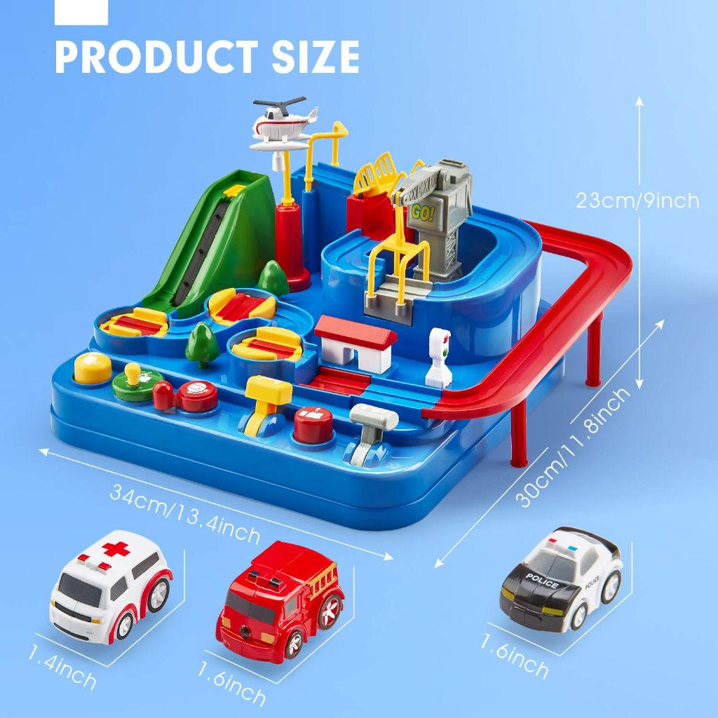 Rescue City Emergency Vehicle Car Play Set for Ages 3+