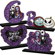 Nightmare Before Christmas Halloween Tabletop Centerpiece Wooden Decor