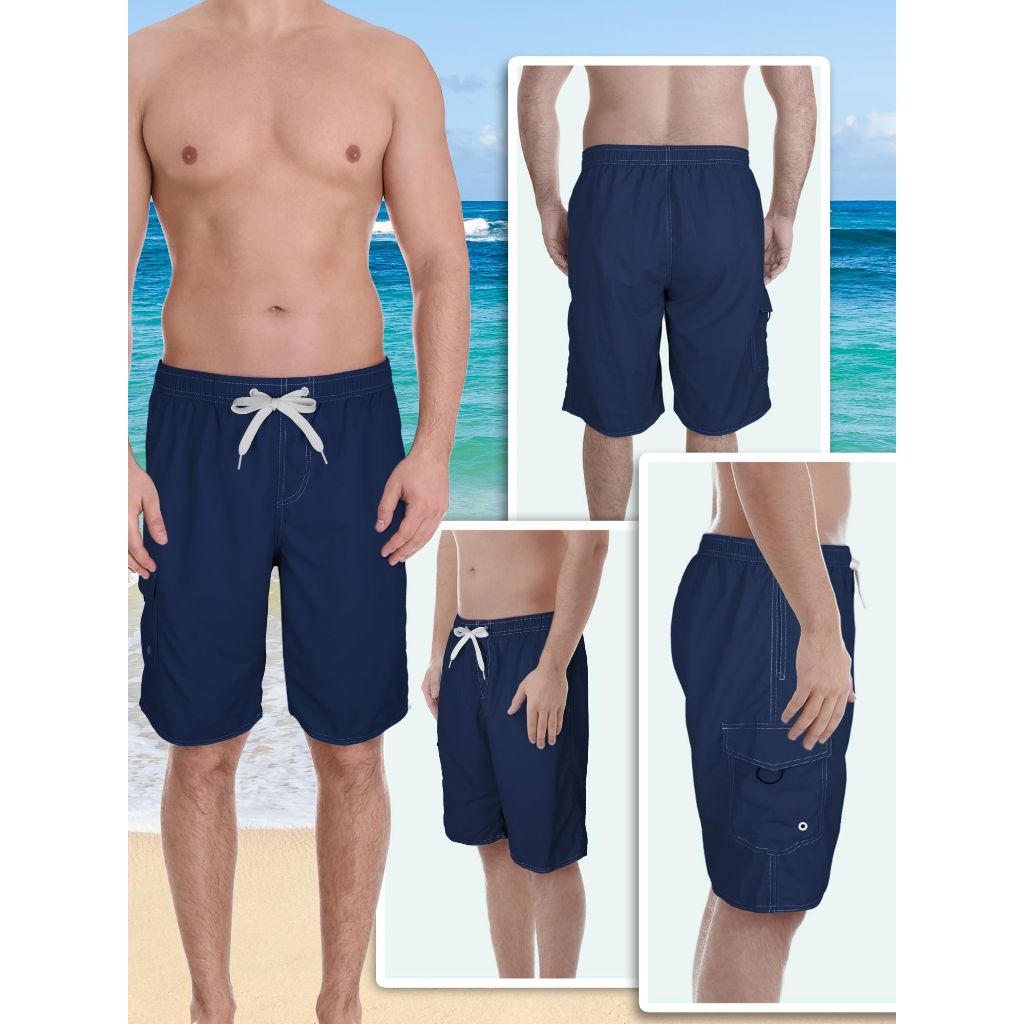 NIMeng Mens Swim Trunks Navy Blue